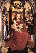 Hans Memling Virgin and Child Enthroned with two Musical Angels Spain oil painting artist